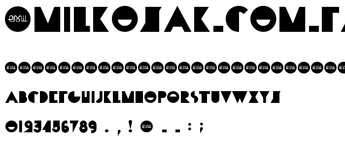 EMILKOZAK COM fartdecoRegular font