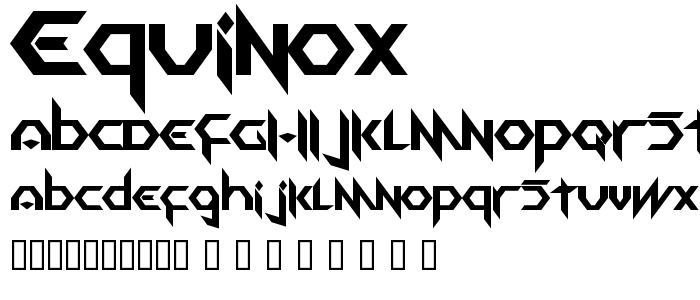 EQUINOX font