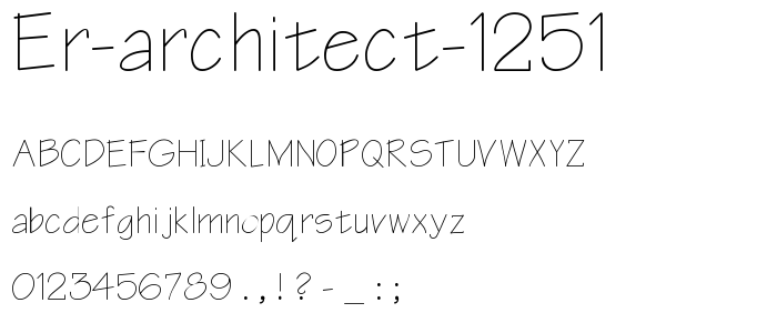 ER Architect 1251 font