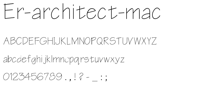 ER Architect Mac font