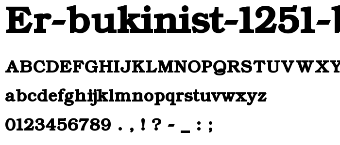 ER Bukinist 1251 Bold font