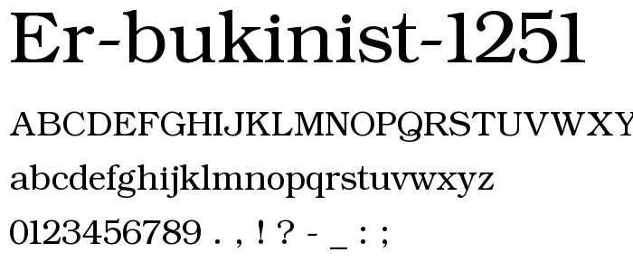 ER Bukinist 1251 font