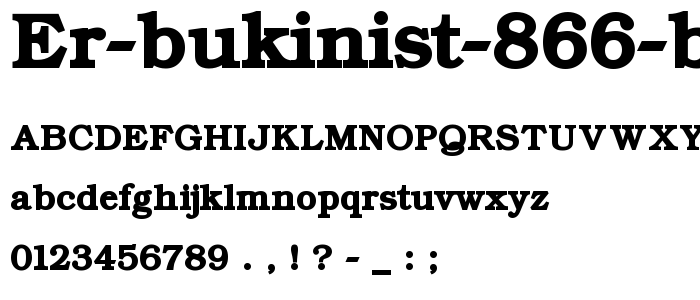 ER Bukinist 866 Bold font