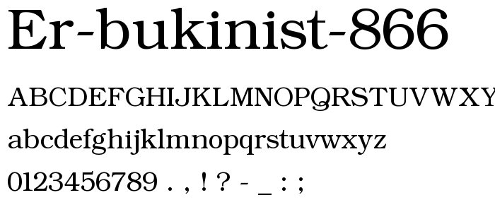 ER Bukinist 866 font