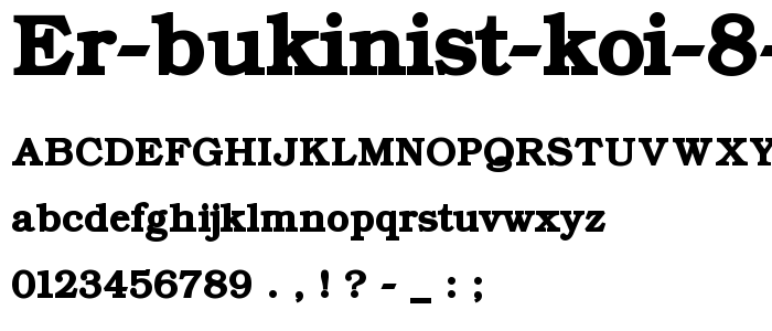 ER Bukinist KOI 8 Bold font