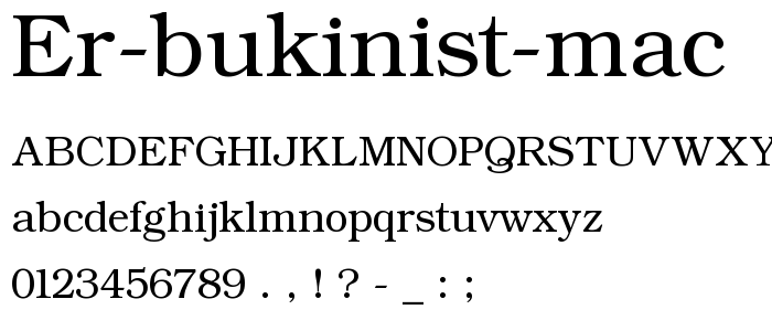 ER Bukinist Mac font