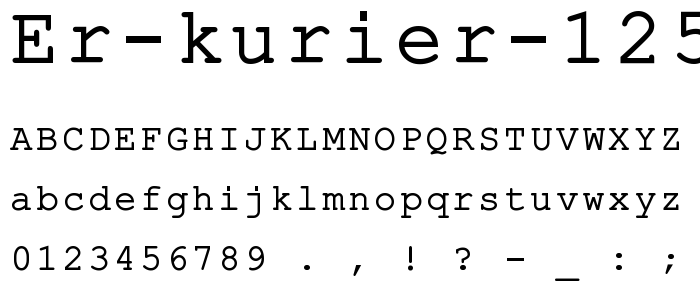 ER Kurier 1251 font