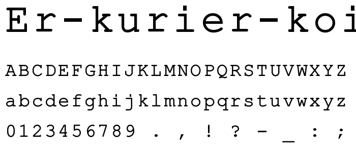 ER Kurier KOI 8 font