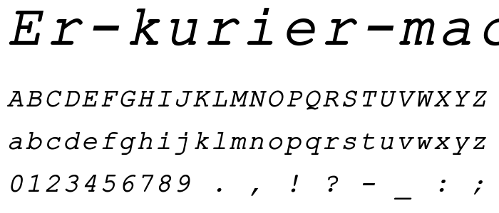 ER Kurier Mac Italic font