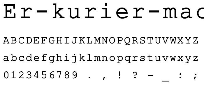 ER Kurier Mac font