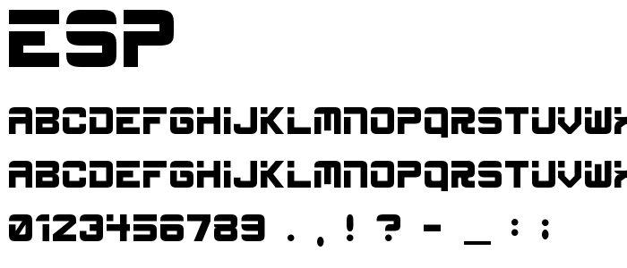 ESP font