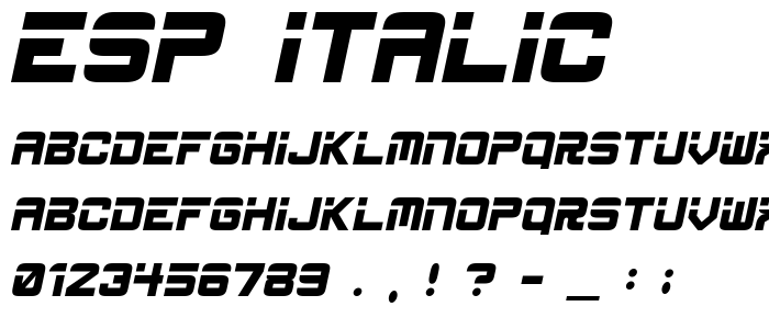 ESP_Italic font