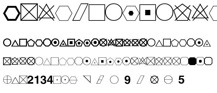 ESRI Geometric Symbols font