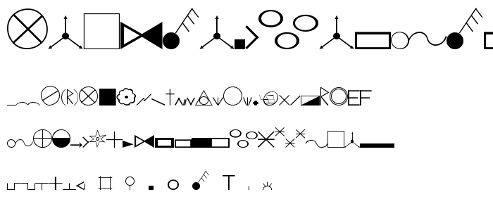 ESRI Svenska Kart Symboler 1 font