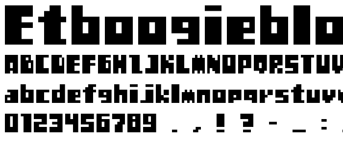 ETBoogieBlocks font