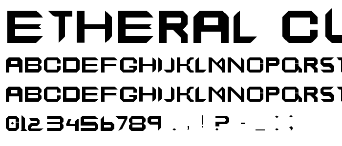 ETHERAL CUT font