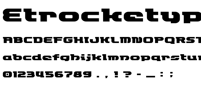 ETRocketype font
