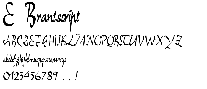 E-BrantScript font