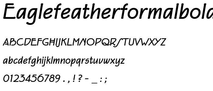 EaglefeatherFormalBoldItalic font