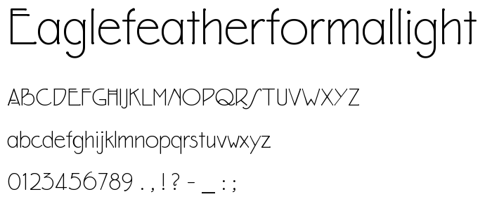 EaglefeatherFormalLight font