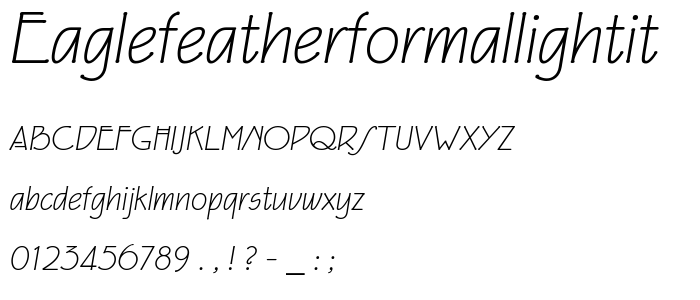 EaglefeatherFormalLightIt font