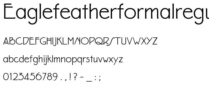 EaglefeatherFormalRegular font