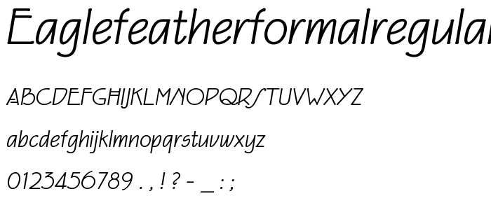EaglefeatherFormalRegularIt font