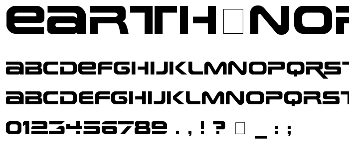 Earth Normal font