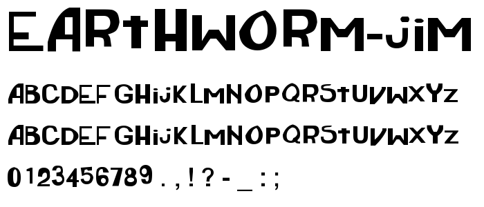 Earthworm Jim font