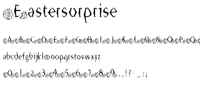 EasterSurprise font