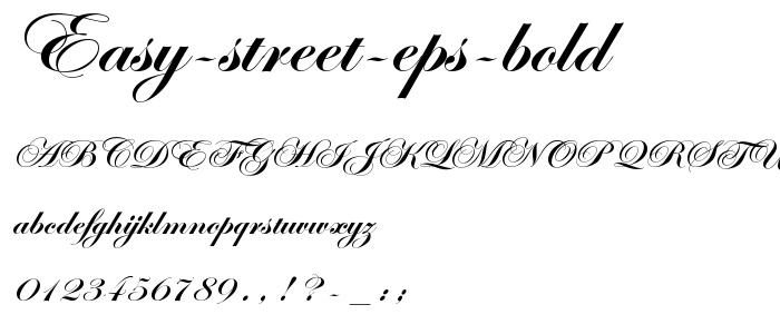 Easy Street EPS Bold font
