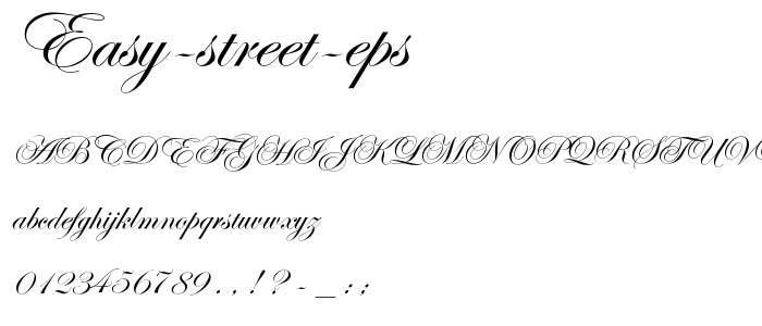 Easy Street EPS font