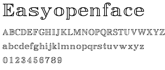 EasyOpenFace font