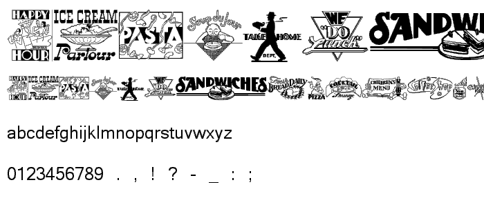 Eating Out font