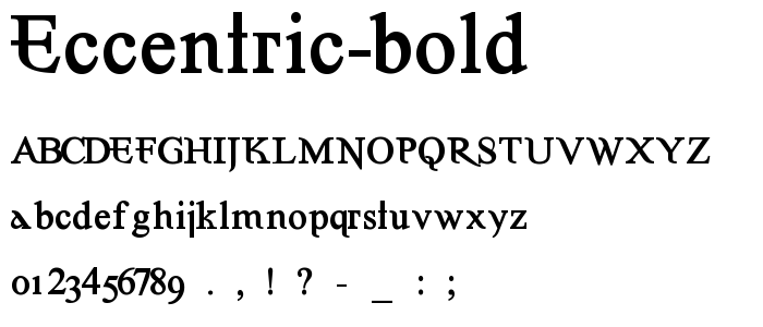 Eccentric Bold font