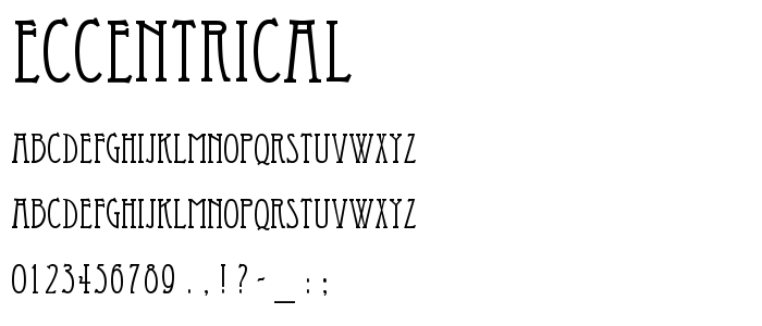 Eccentrical font