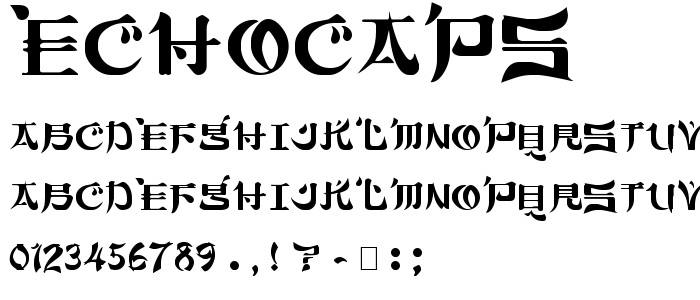 EchoCaps font