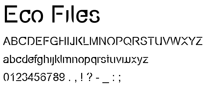 Eco-Files font