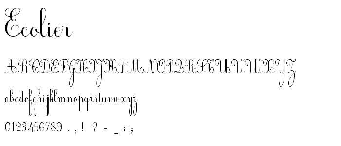 Ecolier font