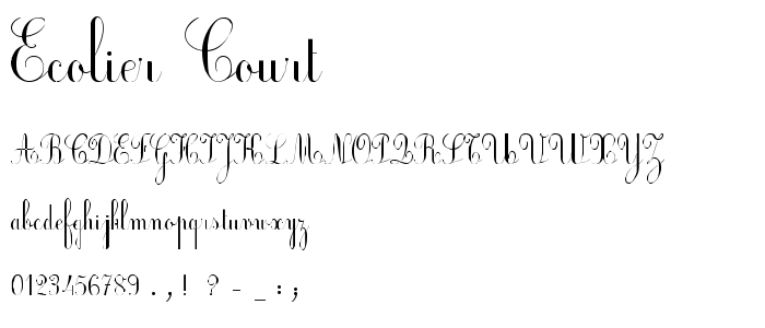 Ecolier_court font