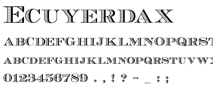 EcuyerDAX font