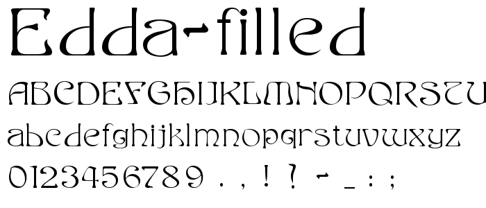 Edda Filled font