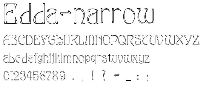 Edda Narrow font