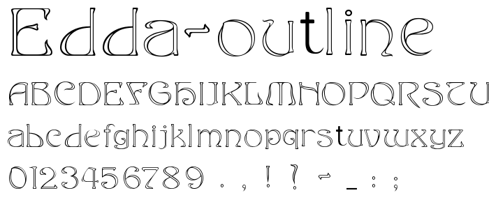 Edda Outline font