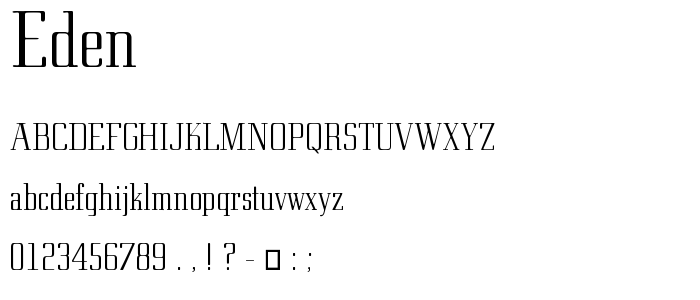 Eden font