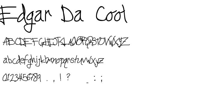Edgar da cool font