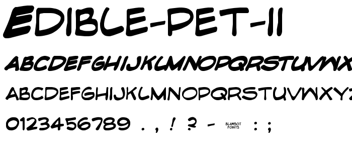 Edible Pet II font