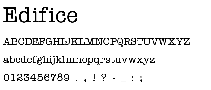 Edifice font