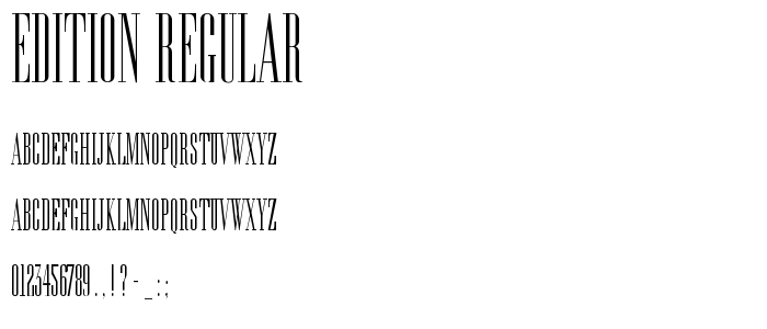 Edition Regular font