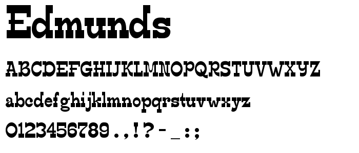 Edmunds font